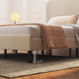 Queen Size Platform Bed , Metal Bed Frame with Charging Station, No Box Spring Needed, , W636P288880