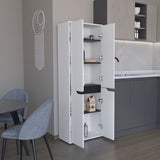 ZUN Herrin Storage Cabinet Kitchen Pantry With Four Doors and and Five Interior Shelves B200P173176