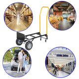 Hand Truck Dual Purpose 2 Wheel Dolly Cart and 4 Wheel Push Cart with Swivel Wheels 330 Lbs Capacity W22758805