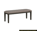 ZUN Transitional Look Gray Finish Wood Framed 1pc Bench Fabric Upholstered Seat Casual Dining Furniture B01161216