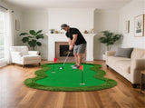 10x5ft Golf Putting Mat - 3 Real-Sized HolesFlags, High-Density PPPE Turf, Indoor/Outdoor 19830829