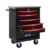 ZUN 6 Drawers Multifunctional Tool Cart with Wheels,Metal Rolling Tool Cart Storage for Garage Workshop W1102P245253