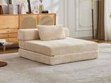 Compression Sofa,Convertible Floor Sofa Bed with Fixed-Shape Frame,Single Seater Boneless Modular 41681310