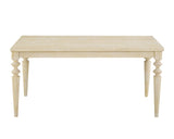 Amonia Urban Style Wired White Finish Wood Turned-Leg Dining Table T2574P165165