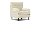 Ivory Corduroy Multi-Functional Adjustable Sofa, Convertible Lounge Chair and Guest Bed W570P195334