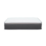 ZUN 12 in. Pocket Spring Hybrid Bed in a Box Mattress, Queen, Plush Gel Memory Foam Mattress, White/Gray B011P204489