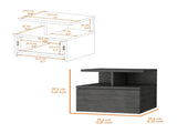 Smokey Oak 2-Tier Shelf Floating Nightstand B062P175170