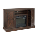 ZUN Farmhouse Classic Media TV Stand Antique Entertainment Console for TV up to 50" with 18" Electric 49627465