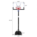 ZUN HY-B076 Portable and Removable Adult PC Transparent Backboard Basketball Stand 60813074