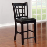 Black and Espresso Lattice Back Counter Height Stools B062P145649