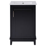 ZUN [Viedo] 20 Inch Modern Small Bathroom Vanity Cabinet With Ceramic Basin- 20*14.5*33.3 Inches,Ample N729P170386B