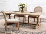 French Country Dining Chairs Set of 2, Upholstered Chairs with Round Back, Wire drawing techniques , W3426P478063