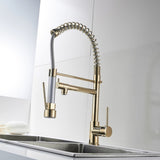 Commercial Kitchen Faucet with Pull Down Sprayer, Single Handle Single Lever Kitchen Sink Faucet W1932P172311