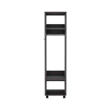 Cluster 63" Tall Wardrove with Mirror, Three Shelves, Casters and Hanging Rod, Armoire, Bedroom B070P210735