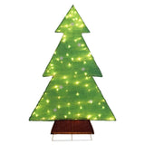 4FT Lighted Christmas Tree Yard Decorations, Pre-lit Holiday Decor with 110 Warm White LED Lights 73238893