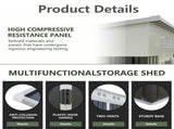 6x4 FT Garden Shed for Patio Outdoors Storage Shed Metal Frame design Sliding Door W2794P482553