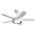 ZUN 42 Inch Ceiling Fans with LED Light 22W and Remote Control 6 Wind Speed Reversible DC Motor White W934P244412