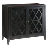 Black Console Table with Shelf Inside B062P189173