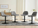 Swivel Bar Stools with Adjustable Height , Backrest, and Soft Knit Fabric - Ideal W2699P360245