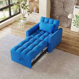 38.2-inch foldable large-size sofa bed, modern velvet single sofa, sofa bed with adjustable W2564P298436