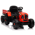 ZUN Ride on Tractor with Trailer,12V Battery Powered Electric Tractor Toy w/Remote Control,electric car W1396124965