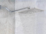 Chrome 10" Square Rainfall & High Pressure Stainless Steel Bath Shower head W121960072