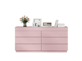Pink embossed ZSH012 P2 12MM particleboard melamine veneer, 120*40*85.5cm, six-drawer cabinet 14027580