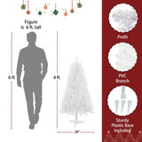 ZUN 4ft White Artificial Christmas Tree Prelit With Stand ,100 Warm White Led Lights, Realistic 241 95617447