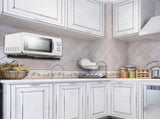 L-Shaped Microwave Wall Mount Shelf, Rust Resistant Carbon Steel Bracket with 35KG Weight Capacity, 70263892