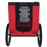 Large Folding Bike Trailer Dogs 120LB Capacity All-Terrain Pet Carrier, Durable Steel Frame W1364P268358