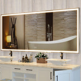 72X32 inch Oversized LED Bathroom Wall Mounted with 3 Color Modes Aluminum Frame Wall W708115598