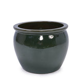 3 Pieces Ceramic Flowerpot, Modern Planter for Patio, Garden or Windowsills - Antique Blue Green W3273P321543
