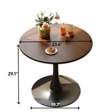 Walnut Round Table, Modern Dining Table, Dining Table,MDF Top and Steel Base Tulip Round Kitchen W2641P300056