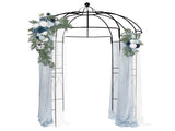 207*207*270cm Courtyard Wrought Iron Gazebo Iron Arch Black 84837091