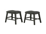 Linen-Fabric Padded Counter Stool, Dark Grey SR011790