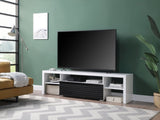 White and Black High Gloss 3-Shelf TV Stand B062P209171