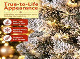 6ft Pre-Lit Flocked Christmas Tree, 300 RGB LED Lights with Smart APP & Remote, 16M Colors Music 22281427