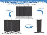 5.74FT 4-Fold Top With Shape 160g Polyester Cloth Plastic Feet Carbon Steel Frame Foldable Screen 87841524