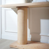 59in Modern Minimalist Wooden Console Table with Column Pedestal Design Elegant Decorative Accent W2729P270744