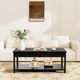 Rectangular double-layer coffee table with hidden storage compartment and fingerprint lock - Living W396P307337