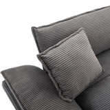 Corduroy Sofa Sleeper Couch Loveseat Sofa with Pillows Comfy Upholstered Deep Seat Sofa for W676P184143