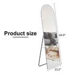 ZUN 4rd generation silver aluminum alloy metal frame arched wall mirror, bathroom makeup mirror, W1151P180034