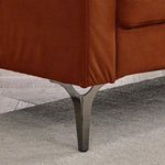 ZUN Sofa Chair,with Square Arms and Tight Back ,Corduroy Orange W487119631