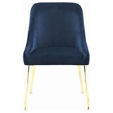 Dark Ink Blue and Gold Wingback Dining Chair B062P153694