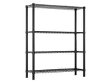4-Layer Plastic Coated Iron Shelf 140*90*35 Black 45666583