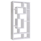 White 10-Shelf Open Back Bookcase B062P153818