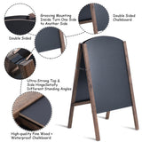 25.6" x 2.4" x 40.0" Billboard Wood A-Frame Sidewalk Signage Chalkboard 33601469