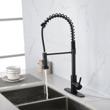 Kitchen Faucets Commercial Solid Brass Single Handle Single Lever Pull Down Sprayer SpringKitchen 44507686