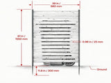 39" W x 61" L Wood Privacy Fence Panel, AC & Pool Equipment Screen with Metal Stakes, Easy DIY 51934312