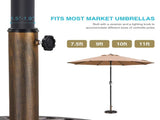 26.5 lbs Outdoor Patio Market Umbrella Base, Patio Umbrella Stand for Yard Garden Poolside in Bronze 02741422